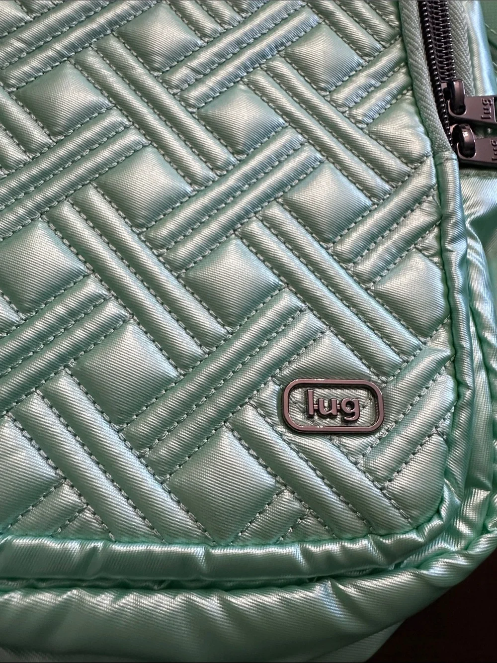 Lug Scurry Mint Quilted Crossbody Sling Bag